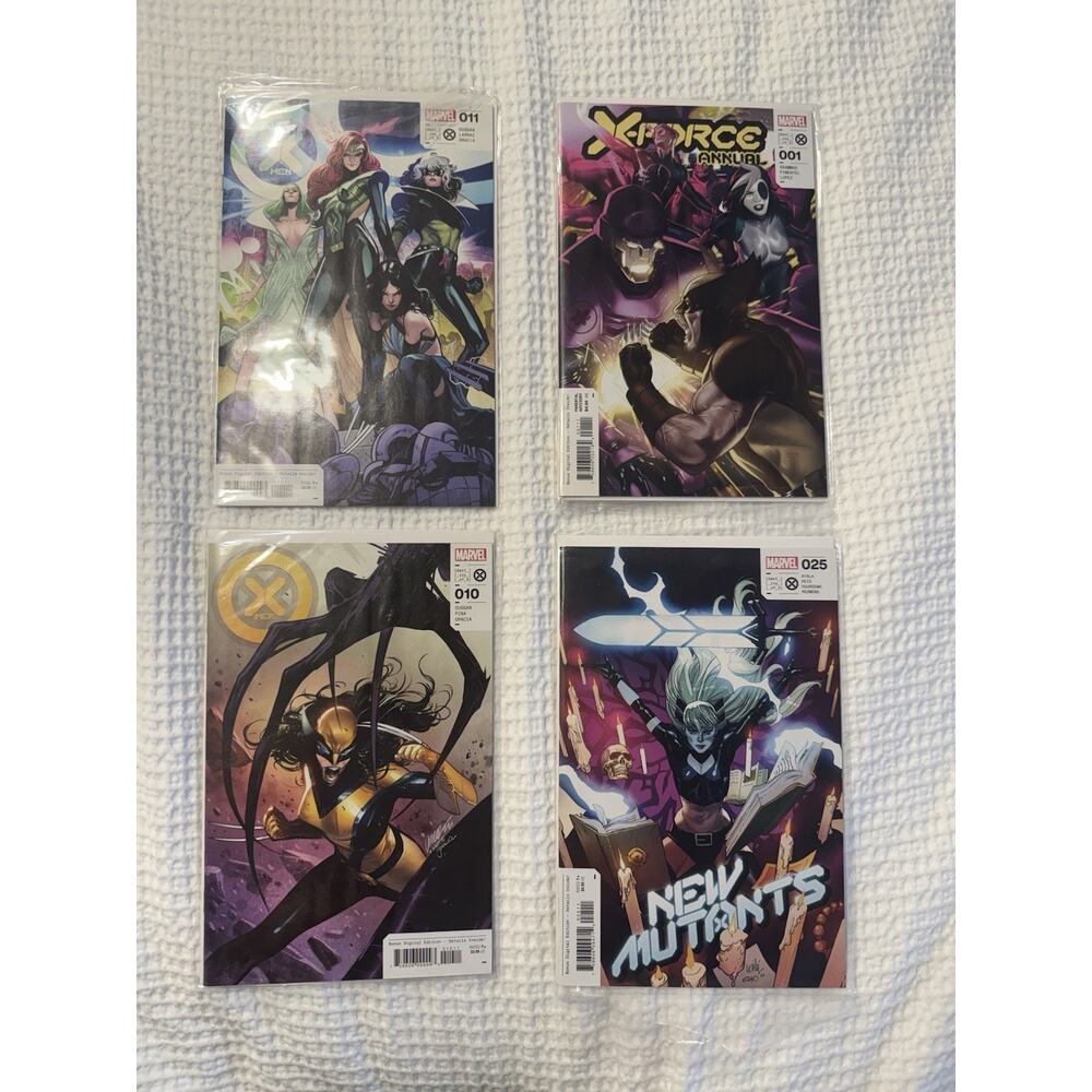 Lot of 4 New Comics X-Men X-Force New Mutants Marvel #11 #1 #10 #25